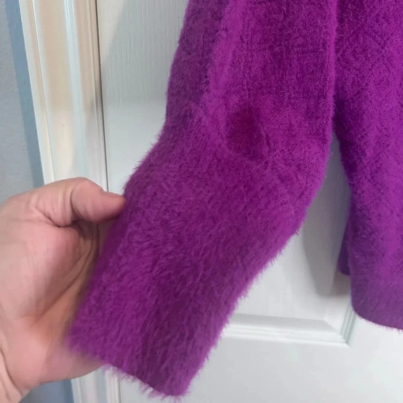 🩷”Oliver O” NWT Vibrant Purple 3/4 Sleeve Super Soft Sweater Size M💜 - Picture 4 of 11